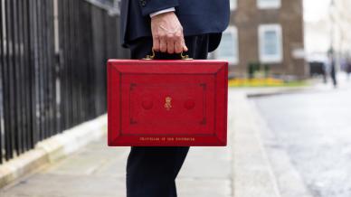 Image showing the Red Box used by the Chancellor of the Exchequer