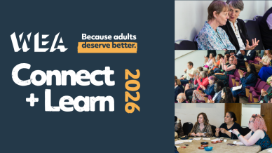 WEA connect and learn 2026: because adults deserve better banner