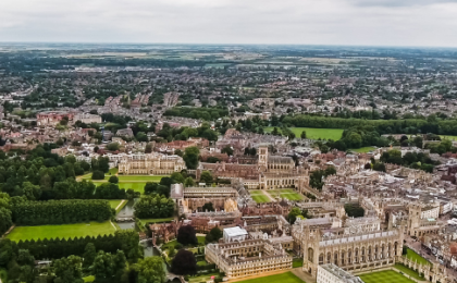 Aerial view of Cambridgeshire