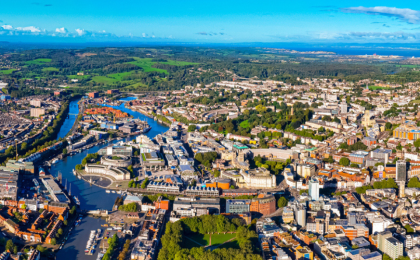 Aerial view of Bristol