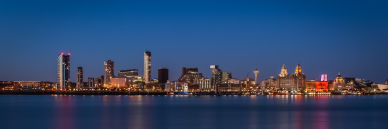 Panoramic landscape of Liverpool City