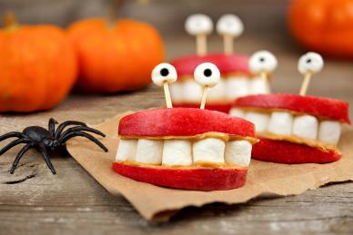 Halloween apple teeth