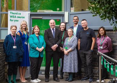 Mayor Claire Ward with WEA staff members