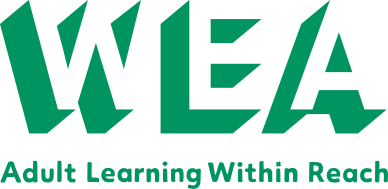 WEA centered green logo