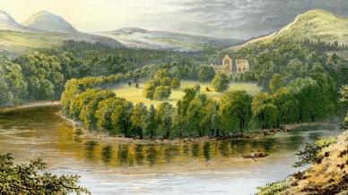 A 1900s painting of a picturesque landscape