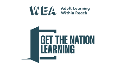 Get The Nation Learning header with WEA logo and Get The Nation Learning logo