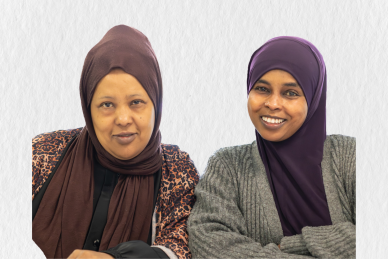 Impact homepage image showing two WEA learners